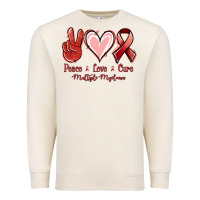 Sandshell Peace love cure Multiple Myeloma Premium Sweatshirt - NancyCooperArtShop