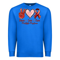 True Royal Peace love cure Multiple Myeloma Premium Sweatshirt - NancyCooperArtShop