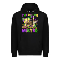 Black throw me something mister louisiana mardi gras Premium Hoodie - LillyAllenDesigns