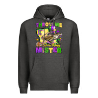 Charcoal Heather throw me something mister louisiana mardi gras Premium Hoodie - LillyAllenDesigns