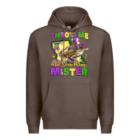 Coffee throw me something mister louisiana mardi gras Premium Hoodie - LillyAllenDesigns