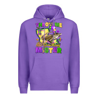Purple throw me something mister louisiana mardi gras Premium Hoodie - LillyAllenDesigns