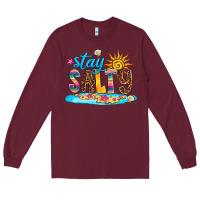 Burgundy stay salty Long Sleeve Tee - AdoDesignShop