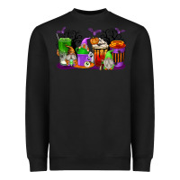 Black Halloween Gnomes Coffee Cups Heavyweight Sweatshirt - texasbilliewilder