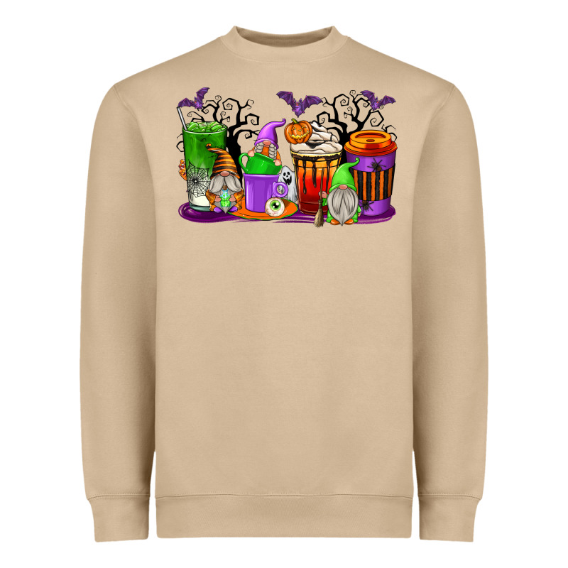 Halloween Gnomes Coffee Cups Heavyweight Sweatshirt by texasbilliewilder | Teevron