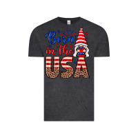 Vintage Black Born in the USA gnome Vintage Tee - Neo Western