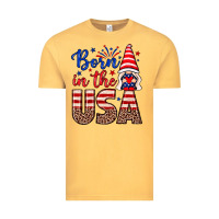 Vintage Mustard Born in the USA gnome Vintage Tee - Neo Western