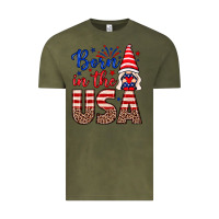Vintage Olive Born in the USA gnome Vintage Tee - Neo Western