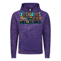 Cloud Purple yeehaws and hellnaws Vintage Hoodie - Zillion Design Studio