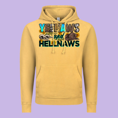 Yeehaws And Hellnaws Vintage Hoodie Designed By Zillion Design Studio