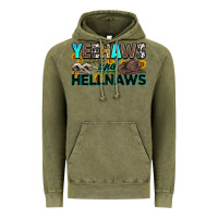 Vintage Olive yeehaws and hellnaws Vintage Hoodie - Zillion Design Studio