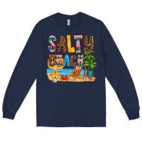 Navy salty beach Long Sleeve Tee - AdoDesignShop