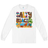 White salty beach Long Sleeve Tee - AdoDesignShop