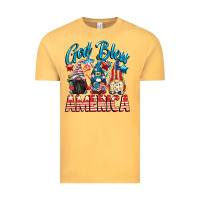 Vintage Mustard God blessed America gnomes 4th of July Vintage Tee - CowGirlArtShop