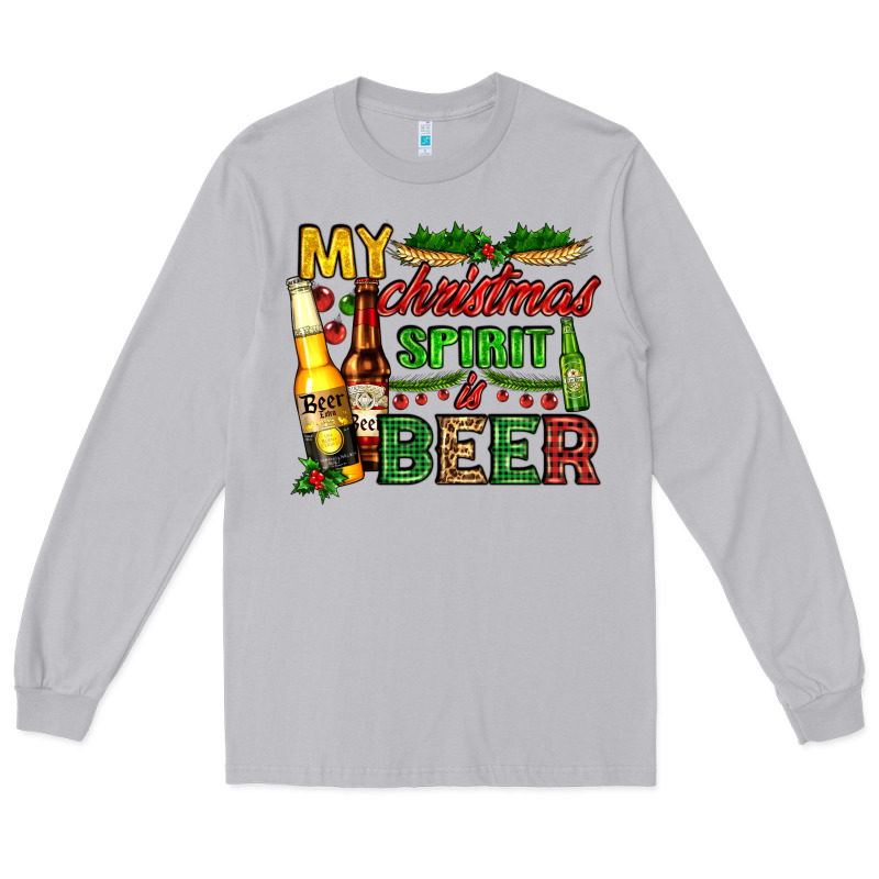 My Christmas Spirit Is Beer With Beer Bottles Long Sleeve Tee by AdoDesignShop | Teevron
