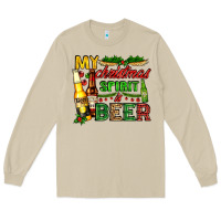 Mushroom my christmas spirit is beer with beer bottles Long Sleeve Tee - AdoDesignShop