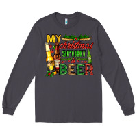 Smoke my christmas spirit is beer with beer bottles Long Sleeve Tee - AdoDesignShop