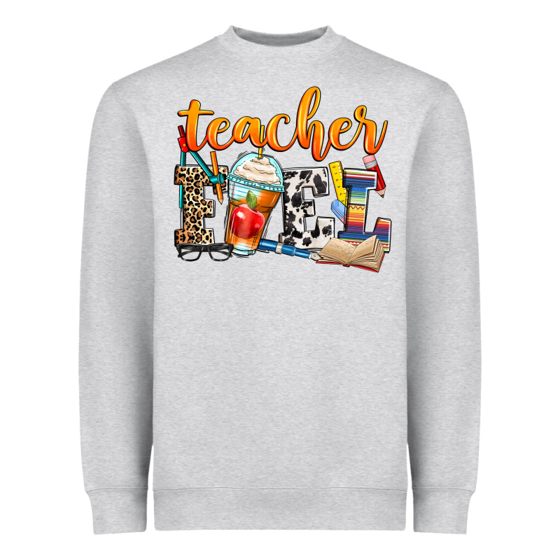 Teacher Fuel Heavyweight Sweatshirt by Zillion Design Studio | Teevron