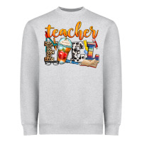 Heather Grey teacher fuel Heavyweight Sweatshirt - Zillion Design Studio