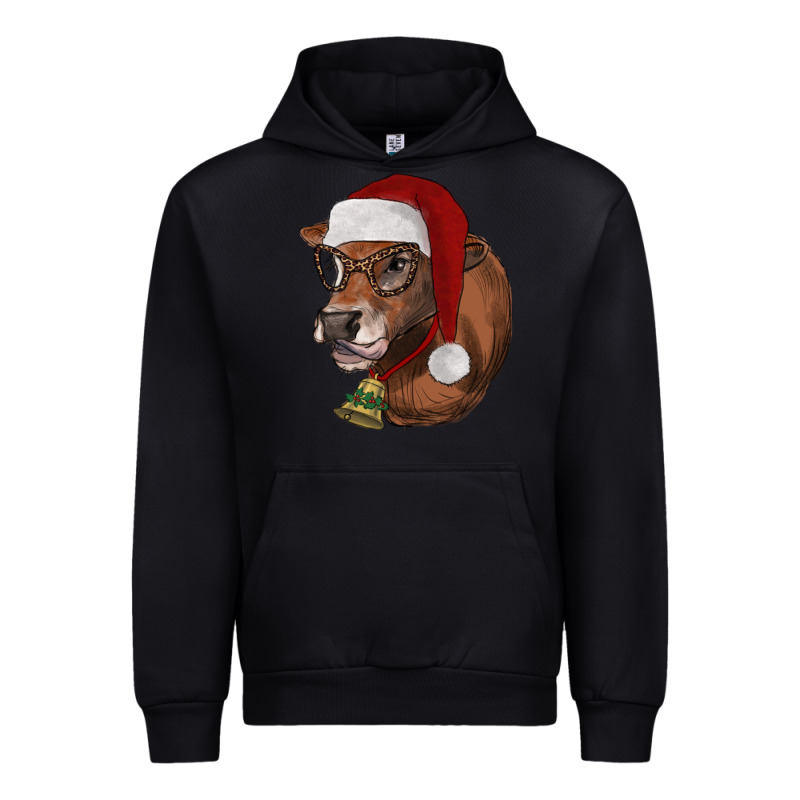 Christmas Glasses Heifer Urban Hoodie by RanaPortraitStore | Teevron