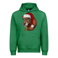 Emerald christmas glasses heifer Urban Hoodie - RanaPortraitStore