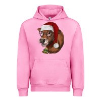 Fuchsia Pink christmas glasses heifer Urban Hoodie - RanaPortraitStore