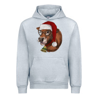 Heather Grey christmas glasses heifer Urban Hoodie - RanaPortraitStore