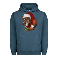 Pigment Midnight Navy christmas glasses heifer Urban Hoodie - RanaPortraitStore