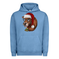 Pigment Pebble Blue christmas glasses heifer Urban Hoodie - RanaPortraitStore