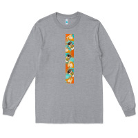 Heather Grey pumpkin caffee Long Sleeve Tee - BundleAndBundleShop