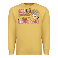 Antique Gold cupid's favorite lunch lady Premium Sweatshirt - MaliasSmallBusiness