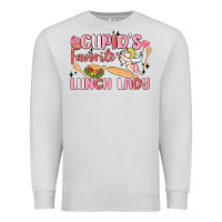 Dove Grey cupid's favorite lunch lady Premium Sweatshirt - MaliasSmallBusiness