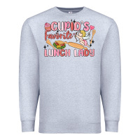 Heather Grey cupid's favorite lunch lady Premium Sweatshirt - MaliasSmallBusiness