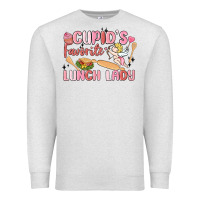 Oatmeal Heather cupid's favorite lunch lady Premium Sweatshirt - MaliasSmallBusiness