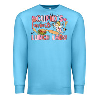 Ocean Blue cupid's favorite lunch lady Premium Sweatshirt - MaliasSmallBusiness