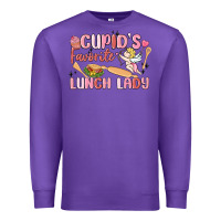 Purple cupid's favorite lunch lady Premium Sweatshirt - MaliasSmallBusiness