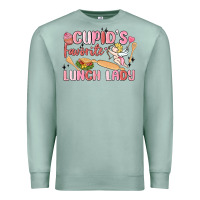 Seafoam cupid's favorite lunch lady Premium Sweatshirt - MaliasSmallBusiness