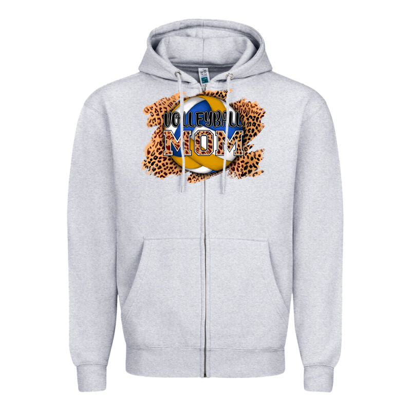 Volleyball Mom Zipper Hoodie by AdoDesignShop | Teevron