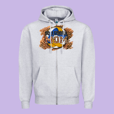 Volleyball Mom Zipper Hoodie Designed By Adodesignshop