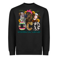 Black ocd obsessive cow disorder Heavyweight Sweatshirt - Zillion Design Studio