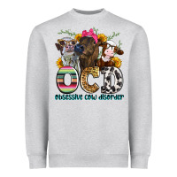 Heather Grey ocd obsessive cow disorder Heavyweight Sweatshirt - Zillion Design Studio