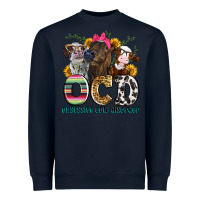 Navy ocd obsessive cow disorder Heavyweight Sweatshirt - Zillion Design Studio