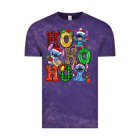 Cloud Purple ho ho ho stitch Vintage Tee - AdoDesignShop