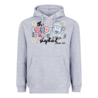 Heather Grey the lord is my shepherd Heavyweight Hoodie - MaliasSmallBusiness