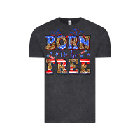 Vintage Black Born to be free Vintage Tee - Neo Western