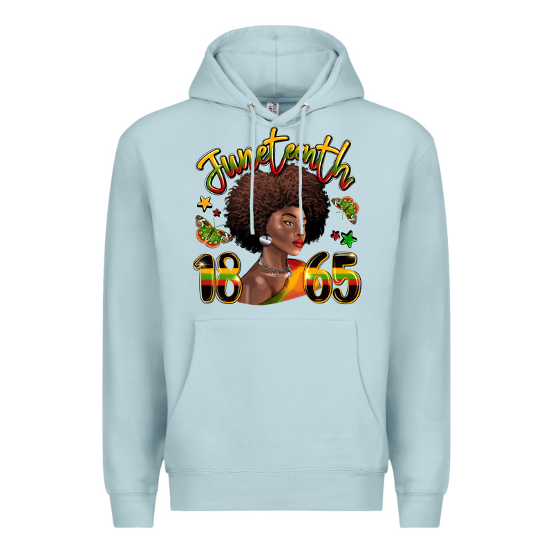 Juneteenth 1865 Black Woman Premium Hoodie by LillyAllenDesigns | Teevron