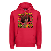 Cardinal juneteenth 1865 black woman Premium Hoodie - LillyAllenDesigns