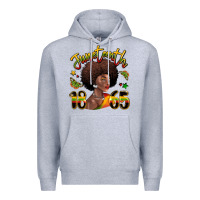 Heather Grey juneteenth 1865 black woman Premium Hoodie - LillyAllenDesigns