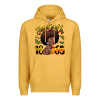 Mustard juneteenth 1865 black woman Premium Hoodie - LillyAllenDesigns