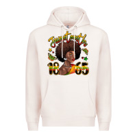 Pale Pink juneteenth 1865 black woman Premium Hoodie - LillyAllenDesigns